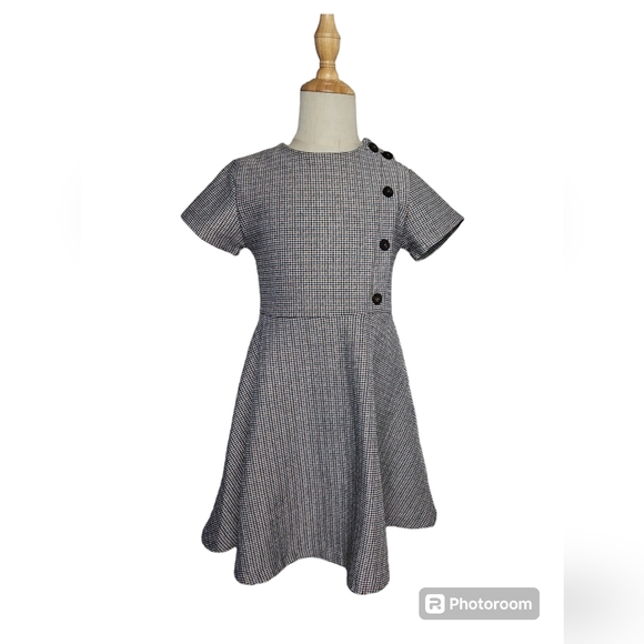 Zara Girls Dress Sz 8 Black Brown - Picture 2 of 3